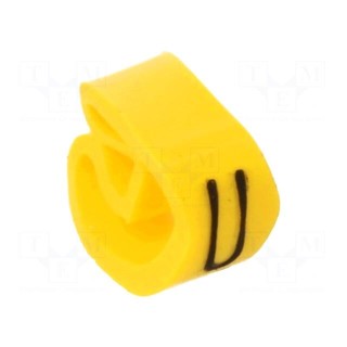 Markers | Marking: U | 4÷10mm | PVC | yellow | -30÷80°C | leaded | CLI C