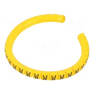 Markers | Marking: W | 1.3÷3mm | PVC | yellow | -30÷60°C | leaded | PA-02