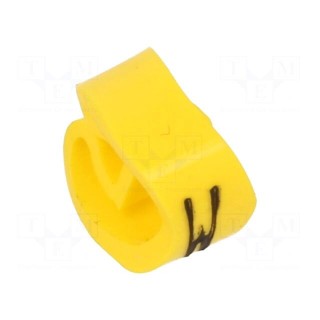 Markers | Marking: W | 4÷10mm | PVC | yellow | -30÷60°C | leaded | PA-2