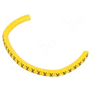 Markers | Marking: X | 1.3÷3mm | PVC | yellow | -30÷60°C | leaded | PA-02