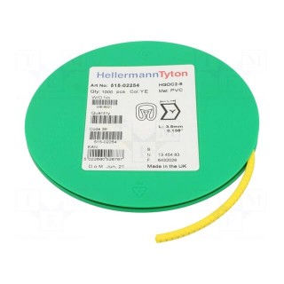 Markers | Marking: Y | 2÷5mm | PVC | yellow | -65÷105°C | leaded | HGDC2-5