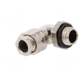 Cable gland | angular | M12 | 1,5 | IP55 | Mat: brass