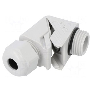 Cable gland | angular | M16 | 1,5 | IP68 | Mat: polyamide | grey