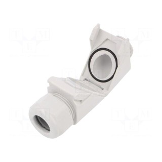 Cable gland | angular | M25 | 1.5 | IP68 | polyamide | grey | HSK-W