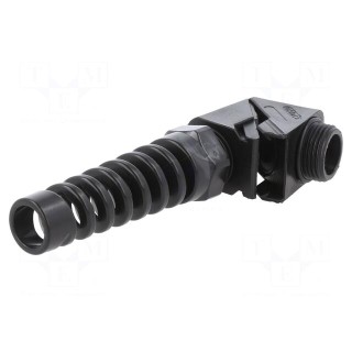 Cable gland | angular,with strain relief | M20 | 1.5 | IP68 | black