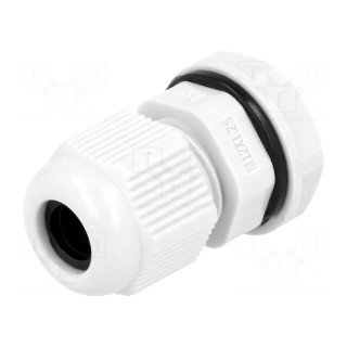 Cable gland | M12 | 1,25 | IP68 | Mat: polyamide | grey | UL94V-2 | 12.1mm