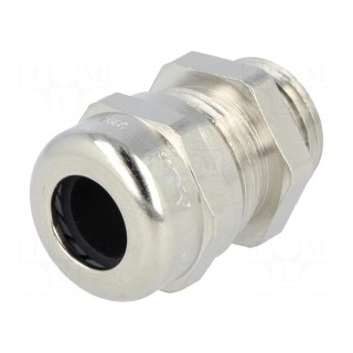 Cable gland | M16 | 1,5 | IP68 | Mat: brass | Body plating: nickel