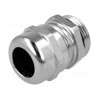 Cable gland | M16 | 1,5 | IP68 | Mat: brass | Body plating: nickel