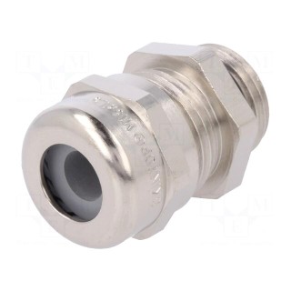 Cable gland | M16 | 1,5 | IP68 | Mat: brass | Body plating: nickel