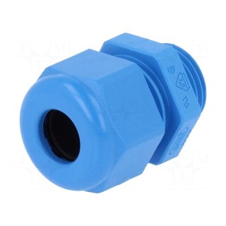 Cable gland | M16 | 1,5 | IP68 | Mat: polyamide | blue | UL94V-0