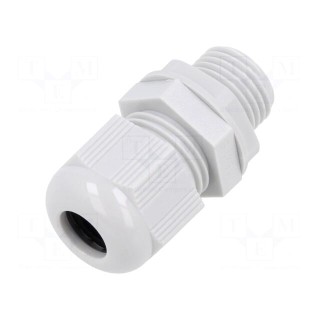 Cable gland | M16 | 1.5 | IP68 | polyamide | light grey | Entrelec