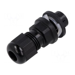 Cable gland | M16 | IP68 | polyamide | black | push-in | Entrelec
