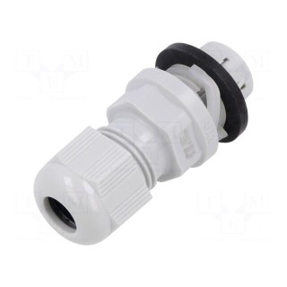 Cable gland | M16 | IP68 | polyamide | light grey | push-in | Entrelec