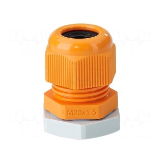 Cable gland | M20 | 1.5 | IP66 | polyamide | orange