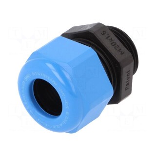 Cable gland | M20 | 1,5 | IP68 | Mat: polyamide | black-blue