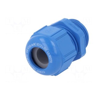 Cable gland | M20 | 1.5 | IP68 | polyamide | blue
