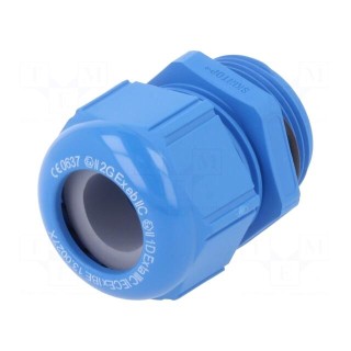 Cable gland | M25 | 1.5 | IP68 | polyamide | blue