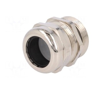 Cable gland | M32 | 1,5 | IP68 | Mat: brass | Body plating: nickel