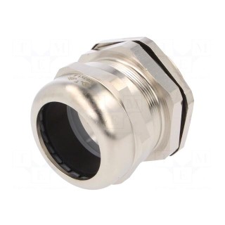 Cable gland | M63 | 1,5 | IP68 | Mat: brass | Body plating: nickel