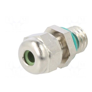 Cable gland | M6 | 1,0 | IP68 | Mat: brass | Body plating: nickel