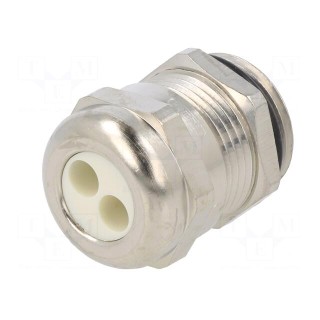 Cable gland | multi-hole | M20 | 1.5 | IP65 | brass | Holes no: 2 | 5mm