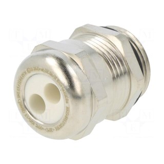 Cable gland | multi-hole | M20 | 1.5 | IP68 | brass | Holes no: 2 | 5mm