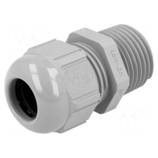 Cable gland | NPT1/2" | IP68 | polyamide | grey