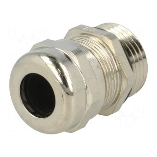 Cable gland | PG11 | IP68 | Mat: brass | Body plating: nickel