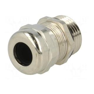 Cable gland | PG11 | IP68 | Mat: brass | Body plating: nickel