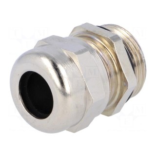 Cable gland | PG13,5 | IP68 | Mat: brass | Body plating: nickel