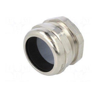 Cable gland | IP68 | Mat: brass | Body plating: nickel