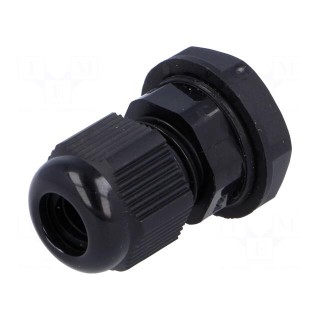 Cable gland | PG7 | IP68 | polyamide | black | UL94V-2 | 12.8mm