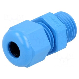 Cable gland | PG7 | IP68 | Mat: polyamide | blue | UL94V-0