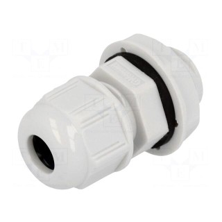 Cable gland | PG7 | IP68 | polyamide | light grey | UL94V-2 | GWconnect