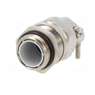 Cable gland | with earthing | M20 | IP68 | brass | Body plating: nickel