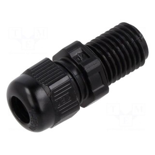 Cable gland | with long thread | M12 | 1.5 | black
