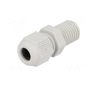 Cable gland | with long thread | M12 | 1.5 | IP68 | polyamide | grey