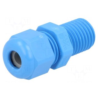 Cable gland | with long thread | M12 | 1,5 | IP68 | Mat: polyamide | blue