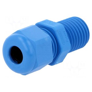 Cable gland | with long thread | M12 | 1.5 | IP68 | polyamide | blue