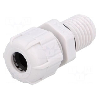 Cable gland | with long thread | M12 | 1,5 | IP68 | Mat: polyamide | grey