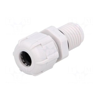 Cable gland | with long thread | M12 | 1.5 | IP68 | polyamide | grey