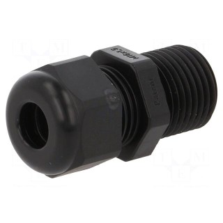 Cable gland | with long thread | M16 | 1.5 | IP68 | polyamide | black