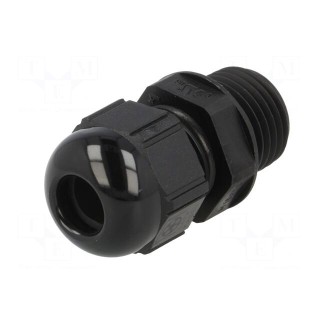 Cable gland | with long thread | M16 | 1,5 | Mat: polyamide | black