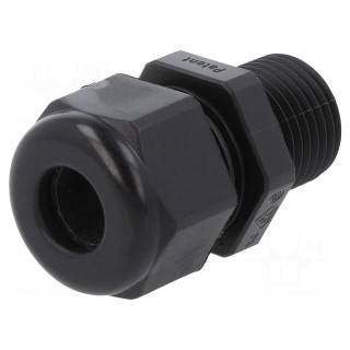Cable gland | with long thread | M16 | 1.5 | IP68 | polyamide | black