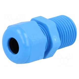 Cable gland | with long thread | M16 | 1,5 | IP68 | Mat: polyamide | blue