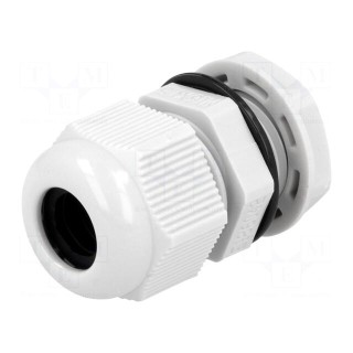 Cable gland | with long thread | M16 | 1.5 | IP68 | polyamide | grey