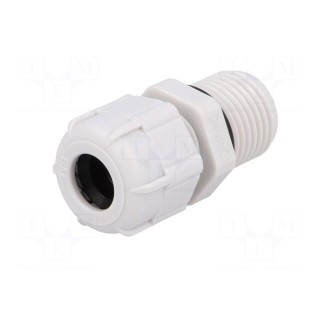 Cable gland | with long thread | M16 | 1.5 | IP68 | polyamide | grey