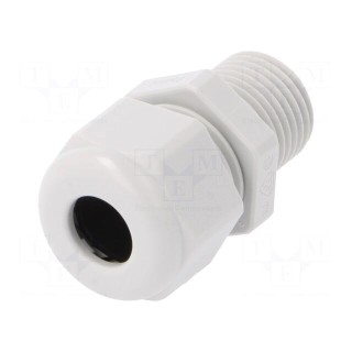 Cable gland | with long thread | M16 | 1,5 | IP68 | Mat: polyamide | grey