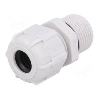 Cable gland | with long thread | M20 | 1.5 | IP68 | polyamide | grey