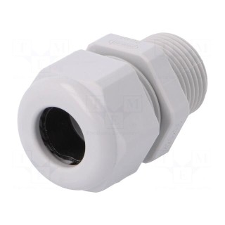 Cable gland | with long thread | M20 | 1.5 | IP68 | polyamide | grey